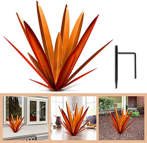 Homight Metal Tequila Country Sculpture DIY Tequila Plant Home Decor Country Tequila Garden Ornament Indoor Outdoor Statue Patio Lawn Patio Stake Decoration Gift to The Garden - Image 2