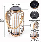 pearlstar Large Solar Powered Lantern Outdoor-Heavy Duty Metal Hanging Lights Decorative Solar Table Lamp Waterproof for Outside Patio Yard Garden Porch Tabletop Decor (Copper) - Image 6