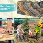 Marble Garden Tool Bag, Garden Tote Storage Bag with 10 Pockets, Indoor and Outdoor Abstract Marble Gardening Tool Organizer for Women Men - Image 7