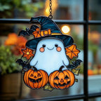 Cute Witch Ghost Acrylic Suncatcher by AVAGAN
