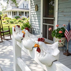 Funny Farm Chickens Statues,Cute Chicken Fence Decoration,Resin Chickens Decor,Outdoor Real Animal Statue,Chicken Sculpture,Perfect for Home Garden Stairs,Farm,Patio,Backyard - Image 6