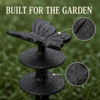 2 Pack 10.63 Inch Butterfly Shaped Cast Iron Garden Stakes Solid Yard Decor Hose Guides for Garden Stable Hose Holders for Outside Lawn Flower Bed Layout - Image 5