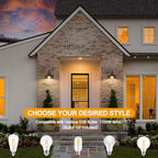 Bosceos 2-Pack Brown Wall Sconces, Farmhouse Exterior Barn Light Fixtures - Image 5