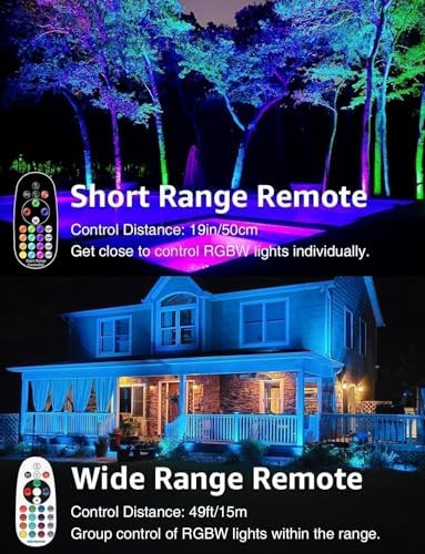 SUNVIE RGBW Color Changing Landscape Lights Low Voltage 8Pcs with Connector - Image 3
