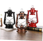Iron Vintage Lantern Glass Lamp Portable Hanging Kerosene Camping - Image 3