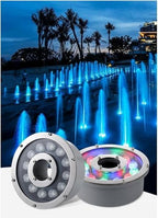 Submersible Led Fountain Light - Ip68 Waterproof Colored Spotlight, 12w Ac12v-24v Stainless Steel Pool Light for Ponds & Landscape Illumination RGB+Remote Control 6W(ac24v) - Image 6