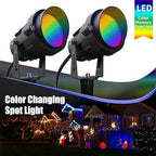 Color Spot Light Outdoor 2-Pack, 120V 12W Waterproof LED Landscape Spotlights, Plug-in Durable Spotlight Outdoor for Yard, Garden, Patio, Tree, House, Halloween, Christmas - Image 2