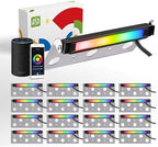 ASD LED 7 Inch Retaining Wall Light Fixture, Hardscape Paver Lighting | RGBW, App & Voice Control, Waterproof, ETL Listed | 3W 110LM RGB-2700K-6500K 12V | Landscape Step Illumination | Black, 16 Pack by ASDLightingCorporation