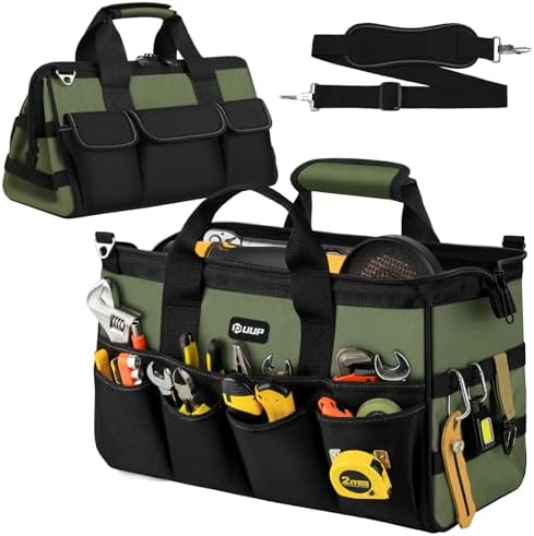 UUP 18" Large Tool Bag, Heavy Duty Spacious Carry Tool Box Organizer, Green by UUP