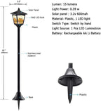 2-Pack 40-Inch Solar-Powered Mini Lamp Post Lights with Jack-O'-Lantern – Vintage Street Lights for Halloween, Thanksgiving & Christmas – Outdoor Solar Garden Lights for Lawn, Pathway, Driveway, Fron - Image 3
