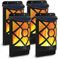 Aityvert Solar Flame Lights Outdoor, Waterproof Flickering Flame Solar Lights Dark Sensor Auto On/Off 66 LED Solar Powered Wall Mounted Night Lights Lattice Design for Patio Deck Driveway by Aityvert