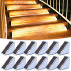 VOLISUN Solar Step Lights for Outside 12 Pack, Solar Stair Lights Outdoor by VOLISUN
