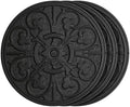 HF by LT Rubber Compass Scroll Garden Stepping Stone, 11-3/4 inches, Black, Set of 3 by HFbyLT