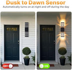 4 Pack Outdoor Wall Light with Dusk to Dawn Sensor, IP65 Waterproof Modern Exterior Lighting Fixtures, Up Down Black Porch Lights Outdoor for House, Garage, Patio - Image 4