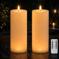 IMAGE 4x12 Inch Waterproof LED Flameless Candles with Remote Timer 2 Pack by IMAGE