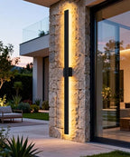 Aipsun 71" LED Outdoor Wall Light, Modern Black Exterior Lighting Fixture by Aipsun