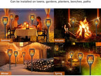 Solar Torch Light, Flickering Flame Waterproof Outdoor Landscape Decoration Environmentally Friendly Warm Yellow Lighting Easy to Install for Camping Out - Image 3