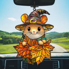 Cute Little Mouse Autumn Acrylic Suncatcher - Image 5