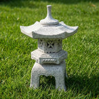 Japanese Granite Stone Lantern Pagoda Garden Statue, 17.7 Inch, 5-Piece by Unknown