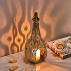 11.6inch Moroccan Lantern Lamp Decorative Candle Holders for Ramadan Decorations, Hanging, Outdoor Patio or Porch, Indoor Home Decor（Bronze） - Image 3