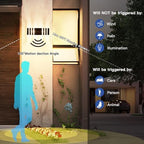 2 Pack Motion Sensor Outdoor Wall Light Fixture Up Down Porch Lights Modern Dusk to Dawn Exterior Sconce Light Wall Mount Outside Coach Lantern for House Front Door Garage (With 4 Dimmable Warm Bulbs) - Image 3
