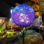 Afirst Solar Outdoor Decorative Light, Mosaic Ball Stake for Yard Decor, 6" - Image 6