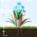 TOMBABY Huge Metal Agave Plants Outdoor Decoration Outdoor Garden Decorated with Flowers Mexican Yard Art Plant Garden Gift (Blue 1 Pack) - Image 2