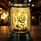 kyoryuger Maltese Dog Gifts for Women/Men Maltese Solar Lanterns Birthday Dog Lovers Lantern Pet Loss Dog Memorial Lights Solar Garden Decoration for Yard, Patio,Backyard,Porch Torches Light by kyoryuger