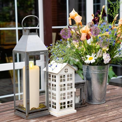 Rossesay 4 Pcs 8" 10" 12" 14" x 4" Flameless Candles, Ivory White, Classic - Image 4