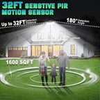 MDCMDCM Solar Lights Outdoor Waterproof Motion Sensor - 416 LEDs 3000 Lumens Super Bright 3 Brightness 3 Modes 360° Illumination 32ft Solar Flood Security Light for Outside (2, 13.7x4.3x5inch) - Image 4