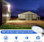 Dusk to Dawn 70W LED Barn Light with Mount Arm 5000K 10500Lm ETL Listed - Image 2