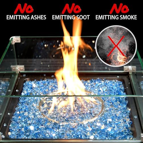 20 Pounds Fire Glass 1/4 Inch High Reflective Tempered Firepit Glass - Image 3