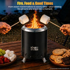 Tabletop Fire Pit, 6 Inch Smokeless Stainless Steel Firepit with Carry Bag, Mini Portable Stove for Camping Patio Picnic, Wood/Pellet Fueled, Optimized Airflow Design, Black - Image 5