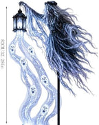 Halloween Soul Harvester Animated Solar Powered Garden Light,Halloween Ghost Yard Light, Solar Witch and Glowing Soul Stake, for Lawns, Gardens, Porches, Walkways and Seasonal Outdoor Displays (D) - Image 2