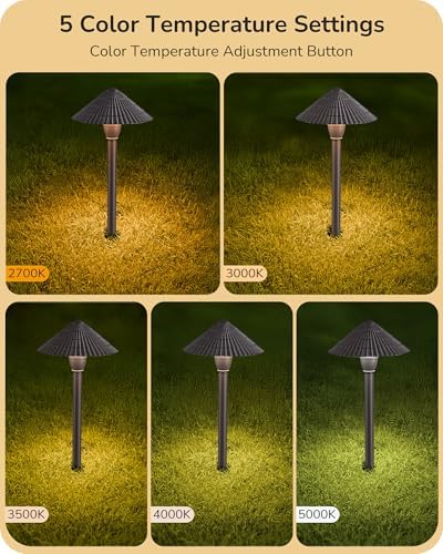 EDISHINE Low Voltage Landscape Lights, 5CCT Outdoor Walkway Lights 12 Pack - Image 2