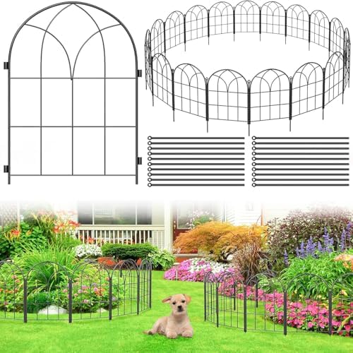 Decorative Garden Fence, 21 ft Metal Border, No Dig Flower Bed Edging 20 PC by Unknown