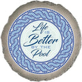 Magnolia Garden 10-Inch Life is Better By The Pool Decorative Stepping Stone – Blue Mosaic Resin Garden Walkway Tile – Coastal Nautical Outdoor Accent – Summer Poolside Decoration by DicksonsGifts