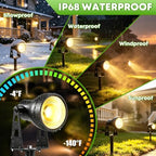 6 Pack Low Voltage Landscape Lighting, LED Garden Spotlights - Image 6