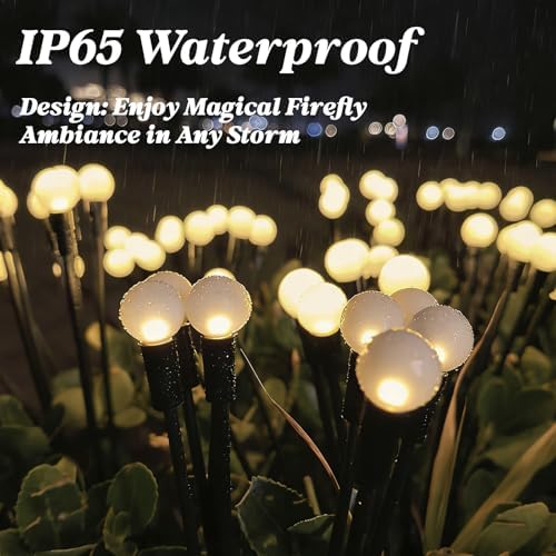 10 Packs Solar Garden Firefly Lights Outdoor - Image 4