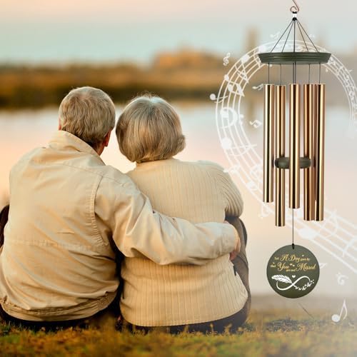 Personalized Memorial Wind Chimes Feather Mourn Wind Chimes - Image 5