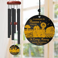 Personalized Farming Memorial Wind Chime – “Farming in Heaven’s Fields” Custom Name & Years – Tractor & Angel Engraved Sympathy Gift for Farmers – Outdoor Remembrance Windchime for Loss of Loved One by AlpadilCo