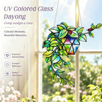 Plant Suncatcher Glass, Stained Glass Suncatcher Plant Window Hanging, Unique Nature Lover Gifts Leaf Idea - Image 4