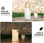 Portable Solar Table Lamp 2 in 1 Charging Outdoor Lantern with Remote RGB Cordless Lights, Water-Resistant IP44 for Patio Terrace Camping Garden Balcony - Image 2