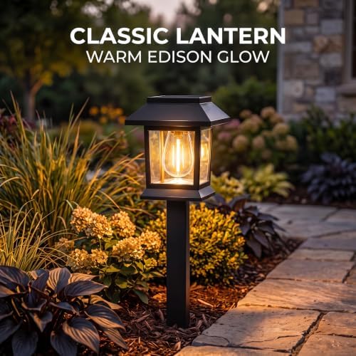 Benany Solar Outdoor Lights, 12 Pack Solar Pathway Lights Waterproof, Landscape Lighting for Path Walkway Lawn Garden Yard Outside Décor, Black - Image 3