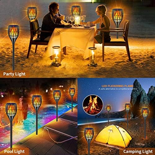 Solar Lights Outdoor 43" Flickering Flame Solar Torch Lights - Image 6