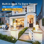 VIANIS Dusk to Dawn Outdoor Post Lights with Pier Mount Base, Modern White - Image 2
