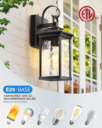 VIANIS Black Outdoor Wall Sconce, Waterproof Anti-Rust Outdoor Wall Lights - Image 6