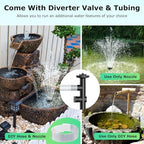 POPOSOAP Solar Fountain Pump, 45W Solar Pond Pump Kit with 340GPH Flow Rate Adjustable, PVC Tubing Solar Powered Water Pump for Outdoor Fountains, Garden, Ponds, Pools, Fish Tank, Backyard P145H - Image 3