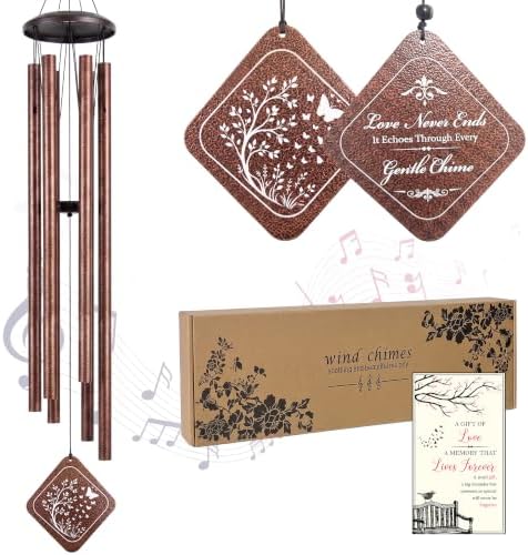 65" Extra Large Wind Chimes for Outside 6 Tubes Thick Bold Copper Aluminum - Image 2