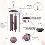ASTARIN Personalized Memorial Wind Chime for Loss of Loved One 30/36/45 inch, Sympathy Deep Tone Wind Chimes for Mom Dad/Mother Father, Remembrance Gifts for Grief Condolence Funeral - Image 3